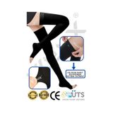 Wibtex Diz Üstü Varis Çorabı Açık Burun Siyah Renk Siyah CCL2 1 Açık Diz Üstü