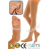 Wibtex Diz Üstü Varis Çorabı Burnu Açık Çorap (Ten Rengi) Orta Basınç Ccl2(Çift Bacak) - 8