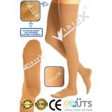 Wibtex Diz Üstü Varis Çorabı Burnu Kapalı Çorap (Ten Rengi) Orta Basınç Ccl2(Çift Bacak) - 1