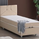 Wick Baza Başlık Ve Letto Yatak Seti, Bej, 90X200