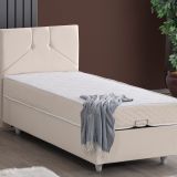 Wick Baza Başlık Ve Letto Yatak Seti, Krem, 90X200