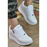 Wickers 2161 Kadın Anatomik Taban Sneakers Spor Ayakkabı - Beyaz