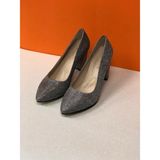 Wickers 9 Cm. Kalın Topuklu Kadın Simli Stiletto Ayakkabı