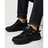 Wickers Erkek Siyah Kalın Taban Chunky Sneaker Günlük Spor Ayakkabı Air Tabanlı