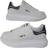 Wickers Unısex Beyaz-Siyah Ortopedik Düz Taban Sneaker Spor Ayakkabı Wckrs-99 - 001 - Beyaz