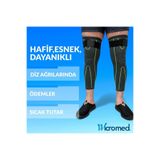 wicromed Kompresyon Destekli, Kaymaz, Ağrı Azaltıcı Diz Koruyucu Sıcak Tutan Dizlik Lüx Örgü x1 adet