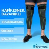 wicromed Kompresyon Destekli, Kaymaz, Ağrı Azaltıcı Diz Koruyucu Sıcak Tutan Dizlik Lüx Örgü