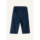 Wıde Leg Nakışlı Geniş Paça Gabardin Pantolon Kız Bebek