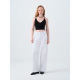 Wide Leg Regular Fit Kadın Pantolon - Denim - 28 / 32