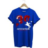 Widi Atatürk 30 Ağustos Zafer Bayramı Bayrak Baskılı %100 Pamuk Regular Fit T-Shirt - 2XL - Saks Mavi