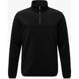 Widi Avcılık Unisex Yarım Fermuar Balıkçı Yaka Outdoor & Günlük Kışlık Siyah Polar Sweatshirt