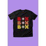 Widi Box Box Box Yazılı Araba Tekerleği Detaylı F1 Yarış Kız Çocuk Erkek Çocuk Siyah T-Shirt - 11 - 12 Yaş