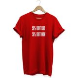 Widi I Don't Care Baskılı T-Shirt - 2XL - Kırmızı