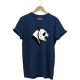 Widi Kızgın Kükreyen Panda Baskılı %100 Pamuk Bisiklet Yaka Regular Fit T-Shirt - Lacivert