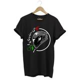 WİDİ Motorcu Motorsiklet Vites Geçişleri Ve Kask Tasarımlı 1n23456 %100 Pamuk Regular Fit Siyah T-shirt