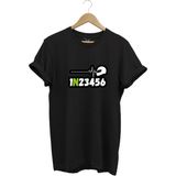Widi Motorsiklet Vites Geçişleri ve Kask Kalp Ritmi %100 Pamuk Regular Fit T-Shirt - Siyah