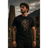 WİDİ Unisex Bozkurt Ay Yıldız Baskılı T-Shirt – Türk Motifli Kurt Desenli Özel Tasarım Tişört