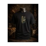 WİDİ Unisex Bozkurt Göktürk Motifli Baskılı T-Shirt – Kurt Desenli Eski Türk Sembollü Özel Tasarım Tişört