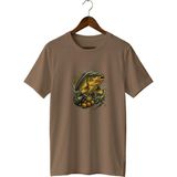 Widi Unisex Sazan Balığı Baskılı Tişört – Olta Balıkçılığı ve Outdoor Temalı Bisiklet Yaka - 3XL