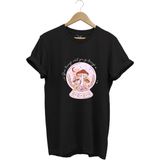 Widi Vintage Retro Streetwear Poster Mantar Küresi Baskılı %100 Pamuk Regular Fit Bisiklet Yaka T-Shirt - Siyah