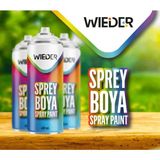 Wieder Mat Siyah Sprey Boya 400 ml Kolay Uygulama ile Metal Yüzeyler İçin Uygun
