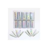 Wien Nail Master 10lu Tırnak Süsleme Folyosu Holografik Geometri Dizayn Nail Art Transfer Folyo WNF-273
