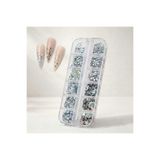 Wien Nail Master 12li Holografik Gümüş Renk Yıldız Tırnak Süsleme Yıldız Dizayn Folyo Pulları Nail Art WN-114