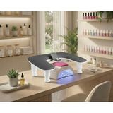 Wien Nail Master Oval U Tipi Telefon Standlı Ergonomik Manikür Sehpası Siyah Manikür Kol Desteği U2B - Renkli