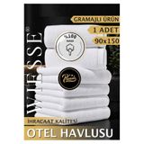 WİESSE 90x150 BEYAZ OTEL HAVLUSU - PREMIUM KALİTE / 850 GR.