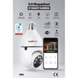 Wifi 360 Panoramik Ampul Kamera Gece Görüş Ses Akıllı Hareket Algılayıcı Güvenlik Kamerası
