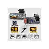 Wifi 4K UHD APP Araç İçi Kamera Gece Görüşlü Araba Kamera Kayıt Cihazı Dvr Car Dashcam D28-ARAÇ