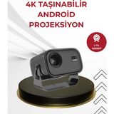 Wifi 6 ve Bluetooth 5 Bağlantılı Taşınabilir Projeksiyon Makinesi