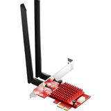Wifi 6e Pcıe Card | Intel AX210 Chip, 5400MBPS Tri-Band (2.4ghz/5ghz/6ghz) | Bluetooth 5.3, Low Latency Wireless Adapter For Gaming & Streaming | Windows 10/11 Compatible - Beyaz