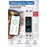 Wifi Akıllı Enerji Ölçer Ve Akım Koruma Rölesi – Dijital Ekranlı, Uzaktan Kontrollü Aç/Kapa Şalteri, Anlık Güç Tüketim Takibi (Fonri, Tuya, Smart Life, Google Assistant, Amazon Alexa Destekli)