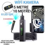 Wifi Endoscop Yılan Kamera 5 Metre