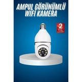Wifi Güvenlik Kamerası Çift Kameralı Ampule Takılabilir Sensörlü - Lisinya