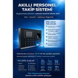 Wifi Kablosuz Kartlı Parmak İzi Personel Takip Cihazı-Maaş Programı - (10 Kart Dahil)