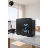 Wifi Modem Gizleme Kutusu - Metal Dekoratif Router Kapağı - Kablo Düzenleme Kutusu - Siyah