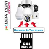 Wificam 128 GB Micro SD Hafıza Kartı Kameralar ile Uyumlu Sınıf 10 Yüksek Hızlı Performans