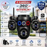 Wificam 4 Kameralı Çakarlı Ptz Wifi Kamera Hieasy Yazılım