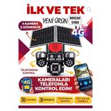 WİFİCAM Avenir S446 4 Kameralı 3ü Motorlu 4G Solar Kamera Hieasy Türkçe Yazılım