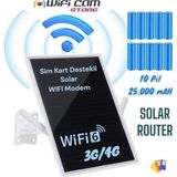 WIFICAM PLUS Solar Enerjili 3G/4G Dış Mekan WIFI Router Modem Seti Sim Kart İle Kullanım