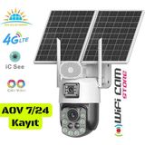 Wificam Pulnix Seri 36X Optik Zoom Icsee Yazılım 4g Solar Kamera Aov 7/24 Kayıt Not:turk Telekom ile Çalışmaz