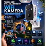 Wificam Telefondan Dönebilen Pır Sensörlü 2k Bataryalı Wifi Kamera 2-3 Ay Bekleme Süresi
