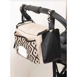Wiforte Bebek Arabası Düzenleyici Çanta – 37 × 12 × 19 Cm, 3 Iç Bölmeli Organizer, Kilitli Kulplu, Islak Mendil Cepli, Çok Gözlü Hafif Bebek Bakım Çantası, Seyahat ve Günlük Kullanım Için