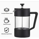 Wiforte Siyah French Press 420 ml – Isıya Dayanıklı Kahve Demleme Pressi, Ince Filtreli, Manuel Kullanım, Ev ve Ofis Için