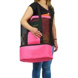 Wiforte Yalıtımlı Termos Çanta, Omuz Askılı, İçecek Taşıma Soğutucu Çanta, Mavi (Pembe)