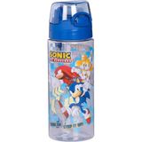 Wiggle 500 ml Sonic The Hedgehog Pipetli Askılı Kilitlenebilir Su Matarası