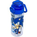 Wiggle 500 ml Sonic The Hedgehog Yumuşak Silikon Pipetli Mavi Su Matarası Sağlıklı Plastik Malzeme