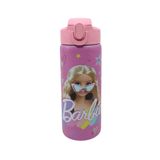 Wiggle 600ml Barbie Temalı Lisanslı Pipetli Kilitlenebilir Kapak Paslanmaz Çelik Termos Matara (Pembe)